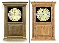 Mantle or Small Wall Clock with Wood Panel