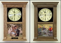 Mantle or Small Wall Clock with Photo Tile