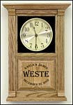 Mantle or Small Wall Clock with Names & Date Etched on Wood Panel