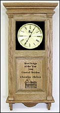Wall Clock with Logo, Clipart and/or Text on Wood Panel