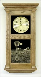 windmill and farm picture clock