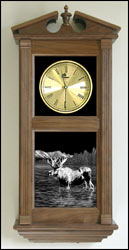 moose decor clock