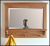 oak hall mirror with shelf