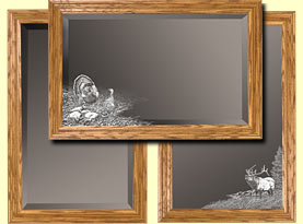 Decorative wooden wall mirrors