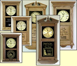 corporate logo clocks and retirement clocks