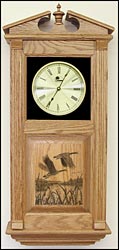 laser etched clocks and Canadian Geese Clock