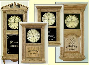 personalized golf clocks and custom clocks