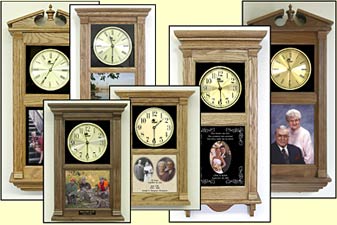 personalized walnut wall clocks and photo clocks