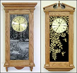 personalized oak wall clocks