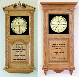 clocks with custom text, memorial clock