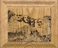 Mount Rushmore etching
