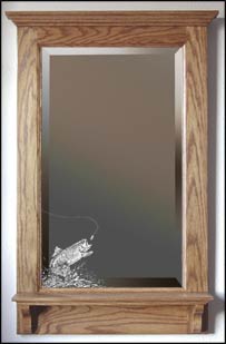 personalized wood framed mirror